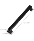 Dope Matte Black Aluminum Cabinet Door Handles And Drawer Pulls, 14.8cm retro kitchen hardware for wardrobe and dresser