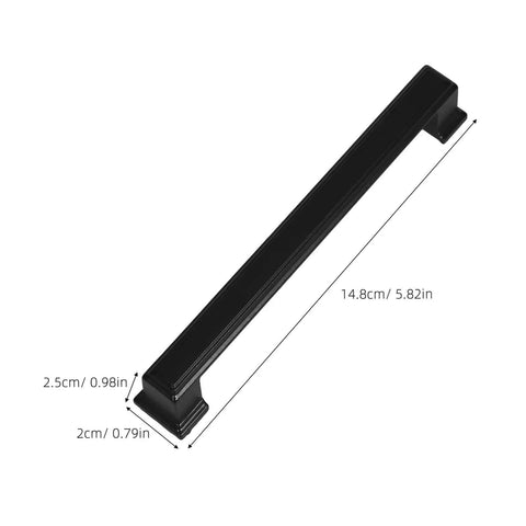 Dope Matte Black Aluminum Cabinet Door Handles And Drawer Pulls, 14.8cm retro kitchen hardware for wardrobe and dresser