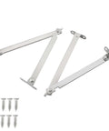 2 Pack Lid Support Hinges With Soft Close And Rotating Folding Lid Stay Hinges Heavy Duty Stainless Steel Brackets and screws