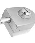 Rock Solid Glass Door Lock Featuring Corrosion Resistant Satin Nickel Twist Handle Heavy Duty Floor Latch For Sliding Panels 10 To 12 Mm Thick