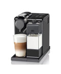 Straight Up Professional Coffee Machine With Built In Grinder And Instant Heat For Barista Style Drinks No Fuss Automatic Self Clean Stainless Steel Kitchen Appliance For House Or Office, featuring a black design and milk frother.