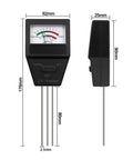 Front and side view of Two In One Compact Soil Fertility Tester With Three Probes Kit For Flowers Potted Plants And Garden Digital Meter