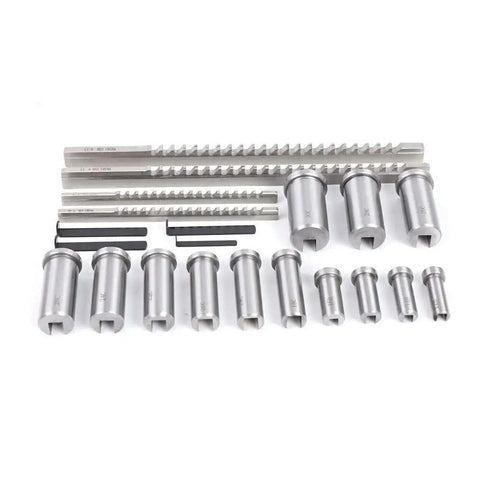 22-Piece Keyway Broach Set In Fitted Box Pro Grade Heavy Duty Metric Size Broaching Cutter Kit with broaches and bushings