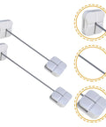 2 Pack Kid Safe Safety Cabinet Locks for Home Use with Sturdy ABS and Steel Construction, Silver Childproof Drawer Latches