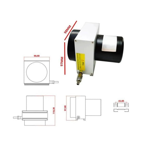 Pull Cord Position Sensor And Encoder Kit For Linear Displacement 0-10V Output WPS M 3000 V10 Rugged Stainless Steel front view