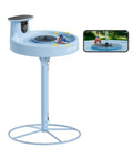 Solar Powered Bird Bath Camera With Dual Lens For Wild Bird Watching Real Time Views And Auto Video Capture Motion Detection Alerts Fountain Fun Sturdy Stand AI Lifetime