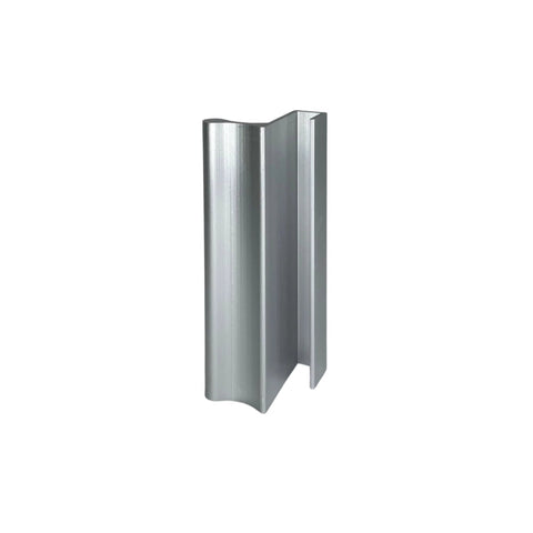 Satin Anodized Aluminum 3 Inch Door Pull With 7/16 Inch Lip For Sliding Glass And Panel Doors D643A standing upright on white background