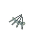 Heavy Duty Large Flange Steel Pop Rivets 1/8 Inch By 1/4 Inch Grip Range 4-4L Built Tough Hardware Assortment Pack Of 2,500 For Building And Maintenance Fastening Kit Ideal For Auto, Home And Shop Projects, steel rivets on white