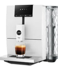 Lock In The Ultimate Morning Perk Up With This Factory Refurbished Automatic Coffee Machine In Sharp Nordic White with espresso.