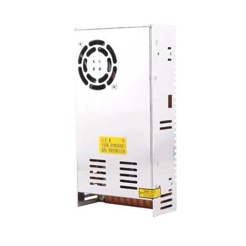Beefy 400W 60V Switching Power Supply SMPS High Efficiency 6.7A Output For Industrial DIY Projects And Electronics Isolation Ready With Stable Voltage And Wide Output Options, silver metal case with cooling fan