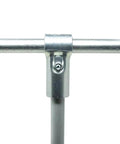 Six Pack End Rail Clamps For Three Quarter Inch EMT Conduit Galvanized Stainless Steel T Clamps close-up connection