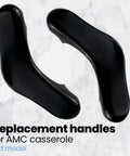 Two Pack Replacement Handles For AMC Cookware Classic Pots Black Handles With Screws And Washers DIY Easy Swap For Vintage AMC