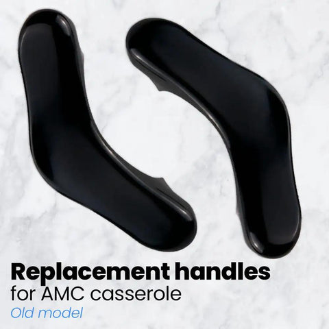 Two Pack Replacement Handles For AMC Cookware Classic Pots Black Handles With Screws And Washers DIY Easy Swap For Vintage AMC