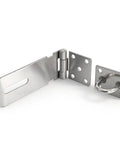 Heavy Duty Stainless Steel Padlock Hasp Latch, 10 Pack Security Clasp with brushed finish, 4.2x1.6in size