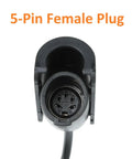 Plug And Play Recliner Power Supply Adapter For TiMotion TP2P TP2 IP20 29V 2.5A 5 Pin Connector AC DC Switching Transformer Easy Install Compatible With La Z Boy Lift Chairs And 2 Button To 4 Button Recliners 5-pin female plug close-up