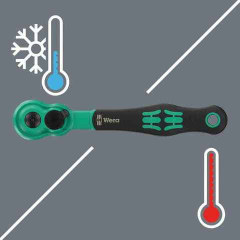 Slim 1/4 Inch Drive Ratchet With Reversible Lever, 80-Tooth Gear Delivers Ultra Short 4.5 Degree Return, 144 Millimeter Length
