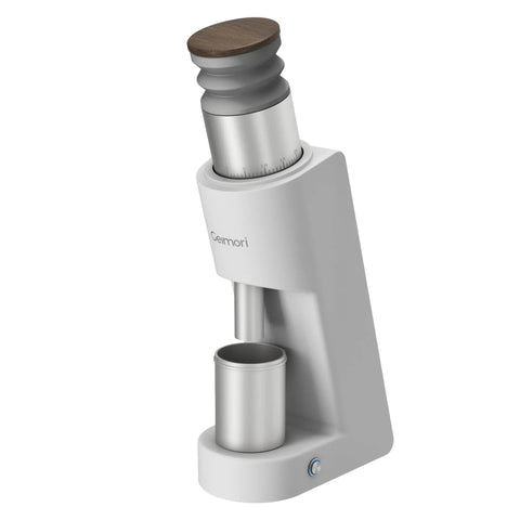 Top Tier Single Dose Coffee Grinder Built For Killer Extraction Features Super Tight Stepless Adjustment And Complete Zero Retention with magnetic dosing cup.