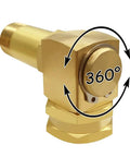 Brass Swivel Elbow Connector For Garden Hose Reels, 3/4 GHT Female To 1/2 NPT Male, 360° swivel brass fitting
