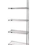 Super Tough Stainless Steel Wire Rack Expansion Kit Built Darn Tight To Expand Your Existing Storage Frames Quick Click Together Modular Add On Shelves for garage or auto shop.