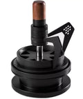 Top Shelf 58Mm Needle Distributor And Wdt Espresso Tool, adjustable height, stainless steel ground prep kit with cleaning base.