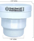 1-1/2 Inch Superior Seal Air Admittance Valve With 2X Sealing Power For Venting And Odor Prevention, White, ASSE 1050 1051