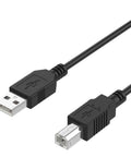 Heavy Duty 6 Ft Usb Cable Replacement For Provo Craft Cricut Personal V1 Crv001 Cutting Machine, durable black wire, USB A to B.