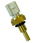 Precision Engine Coolant Temperature Sensor For Honda And Acura featuring a brass body and white connector for accurate heat readings.