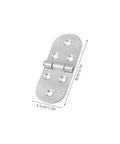 Close-up of 8 Pack Stainless Steel Pivot Piano Hinges For Folding Desks And Wood Cabinets, Flush Mount, Heavy Duty, shown with dimensions