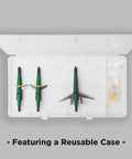 100 Grain Mechanical Broadheads With Two Blade Expandable Design And 2.0 Inch Cutting Diameter Featuring Patented Two Slice Technology in reusable case