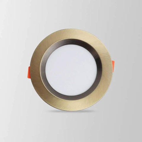 DJVHSRI Recessed Lighting Housing Trim Kits Round Downlight Recessed Ceiling Light Fixture 75Mm Cut Hole in gold finish.