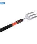 Set of 2 15.7 Inch Hand Garden Fork With 3 Tines High Carbon Steel Non Slip Ergonomic Handle Hardened Digging Pitch Fork