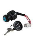 Rad Motorcycle Ignition Switch Locks Kit High Performance Made For YFZ450 YFZ450X Plus YFZ450R Special Edition With Easy Install And Extra Keys Offering Secure Fit For Dirt Bike Riders Who Want Premium Protection On Every Ride Trail Ready. black ignition switch with key, wiring connector, and dust cap