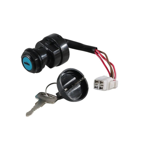 Rad Motorcycle Ignition Switch Locks Kit High Performance Made For YFZ450 YFZ450X Plus YFZ450R Special Edition With Easy Install And Extra Keys Offering Secure Fit For Dirt Bike Riders Who Want Premium Protection On Every Ride Trail Ready. black ignition switch with key, wiring connector, and dust cap