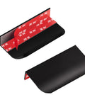 5 Pack Adhesive Edge Finger Pulls For Cabinets, Aluminium Alloy Concealed Drawer Pulls, Black Finish, No Drilling Required