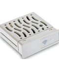 White remote management accessory for X2 module with Bluetooth Wi Fi Direct or WPS setup, featuring vented exterior and button control.