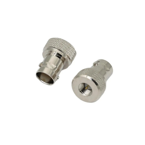 SMA Male To BNC Female RF Adapter 2 Pack Low Loss Brass Nickel Plated Body With Gold Plated Contacts For Ham Radios Coax Connectors