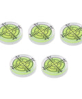 32mm for acrylic Bubble Level Round Circular for spirit Gauge(5PCS) showing five translucent levels with precision markings.