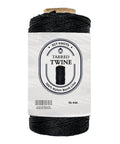 Tarred Nylon Bank Line Twine For Bushcraft And Outdoor Projects, Weatherproof Black Lacing Cord, 1lb spool