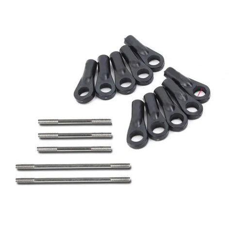 FBL Ball Linkage Rod For Align Trex 500 Helicopter With 75mm Long And 55mm Short Rods, ball-jointed RC heli linkage set