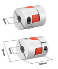 Flexible Shaft Coupling 9mm To 9mm Bore L35xD30 For Servo And Stepper Motors with red vibration damping segment