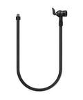Tire Inflator Extension Hose With Locking Chuck For Schrader And Presta Valves, 19.96 Inch Universal Adapter, shown in black
