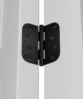 Matte Black Door Hinges 4x4 Inch With 5/8 Radius Corners 12 Pack Includes 96 Screws For Interior And Exterior Doors, Heavy Duty Steel, Easy Install