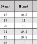 Specifications table for Solid White ER Collet Nut For CNC Milling, Lathe Tool Holder, 20xM24x1.0, Top Grip, Zero Wobble.