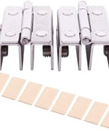Straight Up No Fuss Dual Clamp Adjustable Stainless Steel Shower Glass Door Hinges for Clean Contemporary Bathroom Vanity.