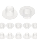 12 Pack Flanged Nylon Bearing Bushings For 12Mm Bore, 13.6Mm Outer Diameter, 11.2Mm Length, White Self Lubricating Plastic Bushings