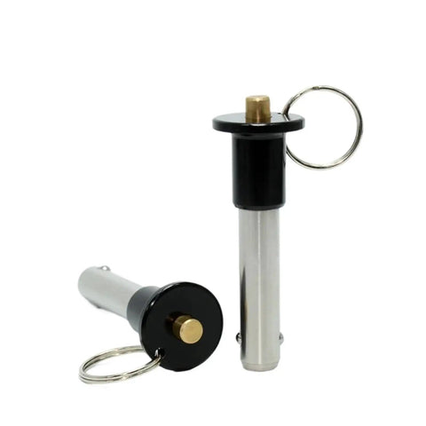 No Sweat 20 Millimeter Ball Lock Pin Featuring A Nifty Button Handle And Quick Release Mechanism Built For Handy Tool Repair Or Equipment Workshop Fixes.