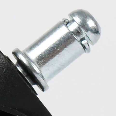 Close-up of Silent Rollin Office Chair Wheels Heavy Duty Polyurethane Swivel Casters metal pin attachment detail.
