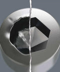 Top view of stainless 1.5mm hex insert bit for one quarter inch drive with hex plus tip, ideal for ISO bit holders and Fein Bosch Metabo tools.