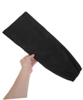 Heavy Duty Fire Retardant Welding Sleeves Featuring A Locksteady Snug Fit And Next Level Heat Resistant Arm Guards Crafted From Premium Cotton For Zero Hassle Shop Grind And Mechanic Jobs Delivered As One Pair In Classic Black held in hand.