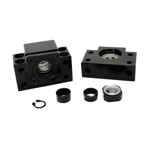 Top Shelf Sfu2005 Ballscrew Assembly Featuring Sbr20 Linear Guide Rails And Bk15 Bf15 End Supports For Cnc Routers Plus 3D Printers Delivers Hella Smooth Motion, black end supports and components.